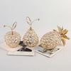 Artificial Gold Crystal Pear Ornament Rhinestone Crystal Pear Ornament  Christmas Decor