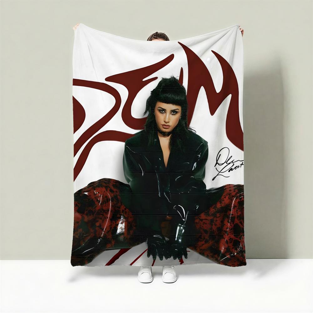 Singer D-Demi Lovato Throw Lightweight 240g Flannel Blanket Soft Skin-friendly for Summer Cooling 75X95CM