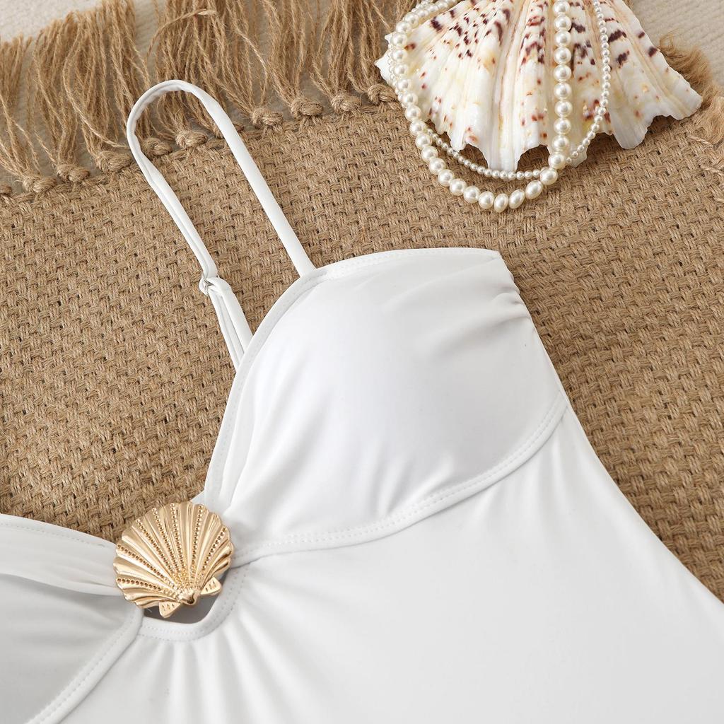 2026 European American Women's Strappy Sexy Slimming One-Piece Swimsuit Bikini.