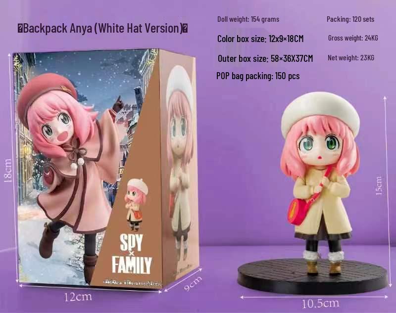 Anya Winter Outfit Backpack: White Spy x Family Anime Figure