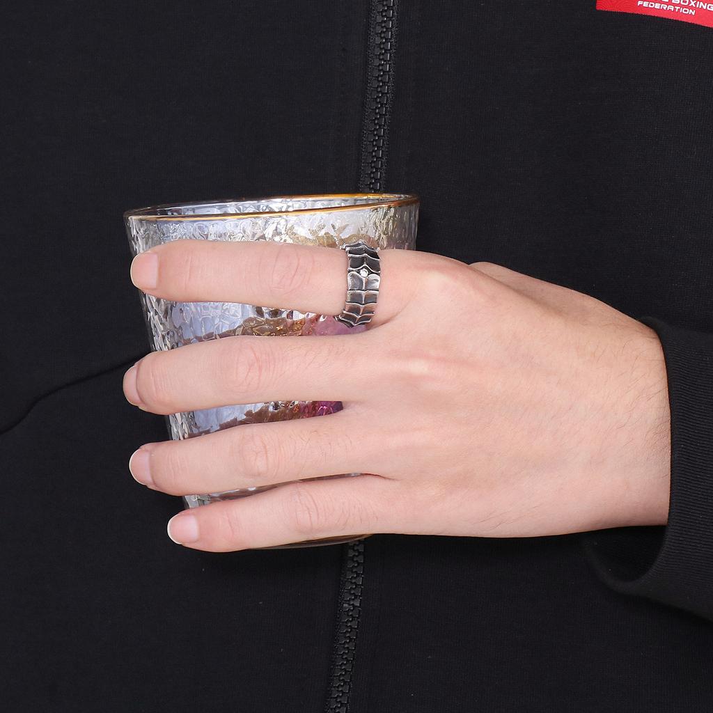 Punk Animal Nail Charm Ring for Men Stainless Steel 316L Matte Jewelry #9 #13 Dragon Body Finger Rings Trendy Anillos