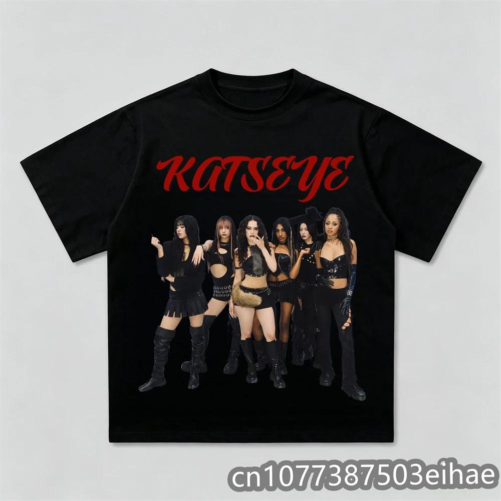 Unisex Kpop Katseye Printed Fan Support Cotton Tshirt Casual Daily Wear For Music Lovers Adults Kids Sizes Available