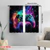 2D flat printing 2Pcs Curtain Gaming Room Curtains Gamer Game Windows Drapes Colorful Galaxy Nebula Window Suitable For Living