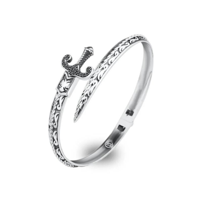 

Изысканный браслет-манжета Элегантный открытый браслет с мечами Модные украшения на запястье Элегантные украшения в виде змеи Подходит для модных леди 1
