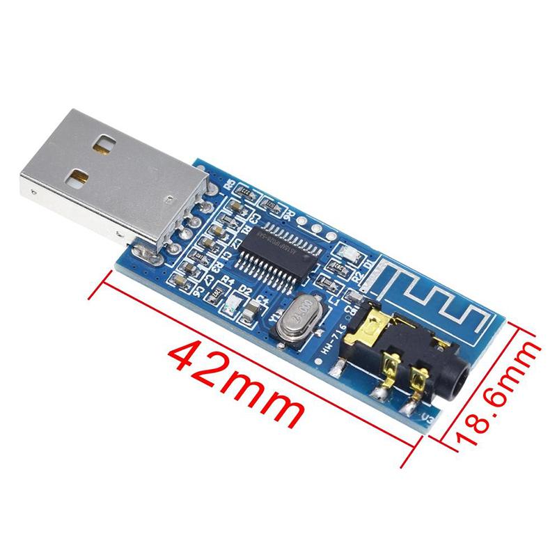 XH-M226 USB Bluetooth 4.0 Audio Receiver Module Wireless Audio Adapter with Built-in Decoder & Amplifier 3.5mm Output LED Indicator Plug and Play