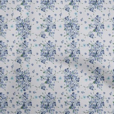 Baumwolle Flex Hellgrauer Stoff Aquarell Floral Bastelprojekte Dekorstoff Bedruckt pro Yard 40 Zoll
