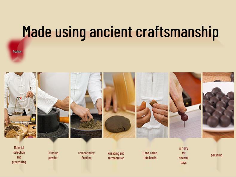 Custom Osmanthus Scented Herbal Incense Bracelet - Traditional Handmade Chinese Prayer Beads