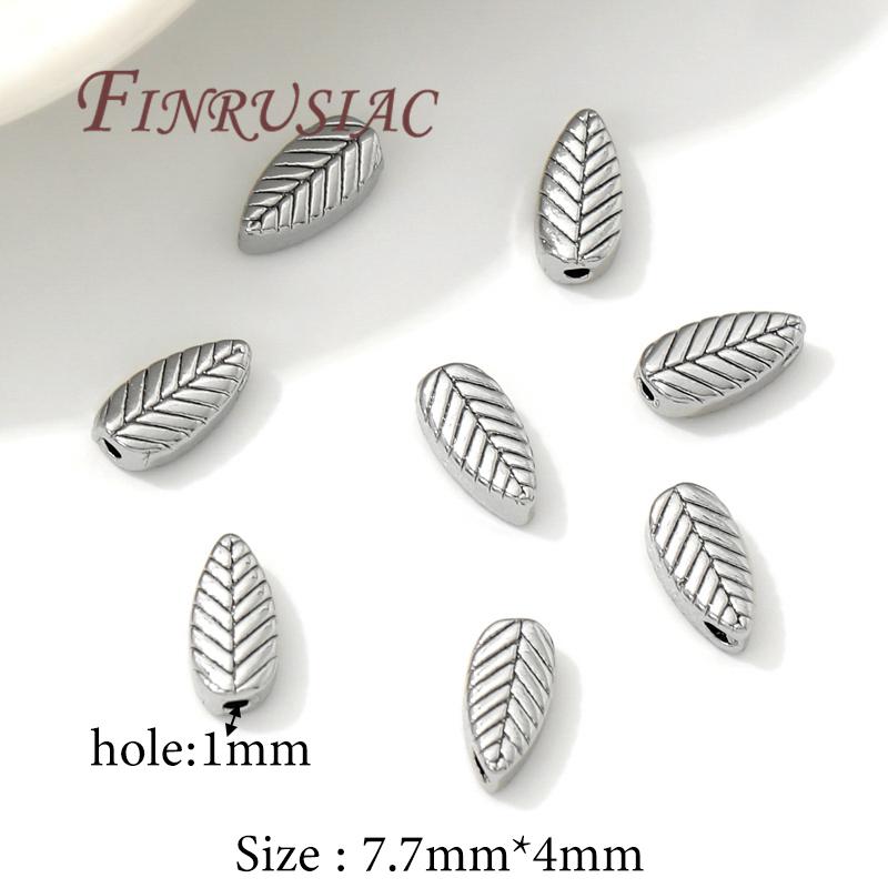 

18K Gold Plated Spacer Beads Brass Leaf Shape Bead Separators For Beads Accessories For Bracelets DIY Jewelry Making Supplies 2 pieces