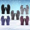 Soft Winter Gloves Knit Lining Touch Screen Mobile Phone Unisex Full Finger Mitten Thick Warm Windproof for Outdoor Sports