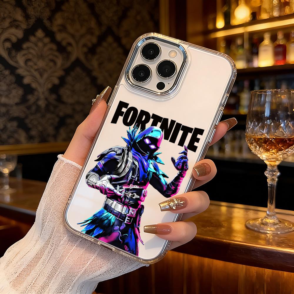 Hot Game Shooting Fortnites Phone Case For iPhone 17e 17 16e 16 15 14 13 12 11 mini Pro Max X XR Air Plus Transparent Soft Cover iPhone 11