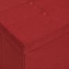 Foldable Storage Bench with Storage Space Burgundy Linen Look