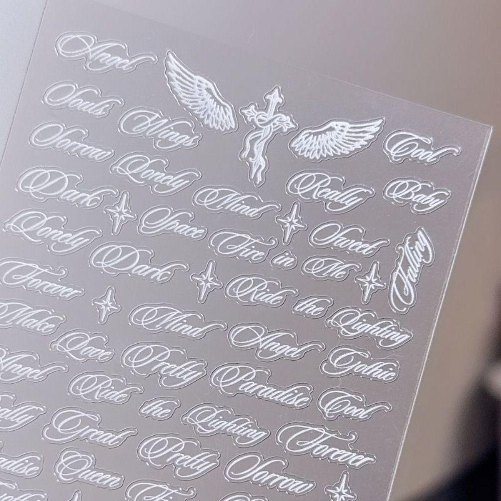 Self-Adhesive Wing Nail Art Stickers Thin Nail Decorations Nail Decorative Stickers Home DIY