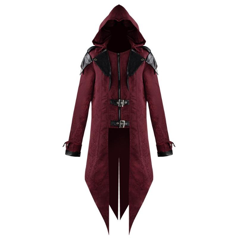 

Новая средневековая винтажная куртка в стиле пэчворк на Хэллоуин, мужской готический темный костюм S