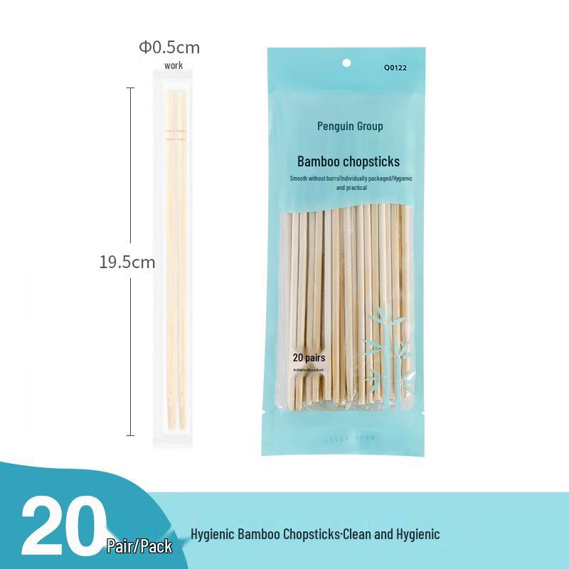 Penguin Group Individually Wrapped Bamboo Chopsticks