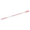 Teleskop-Silikonspatel Rosa Wiederverwendbarer Glas-Schaber Einziehbarer Mini-Make-up-Spatel Löffelset für Kosmetik