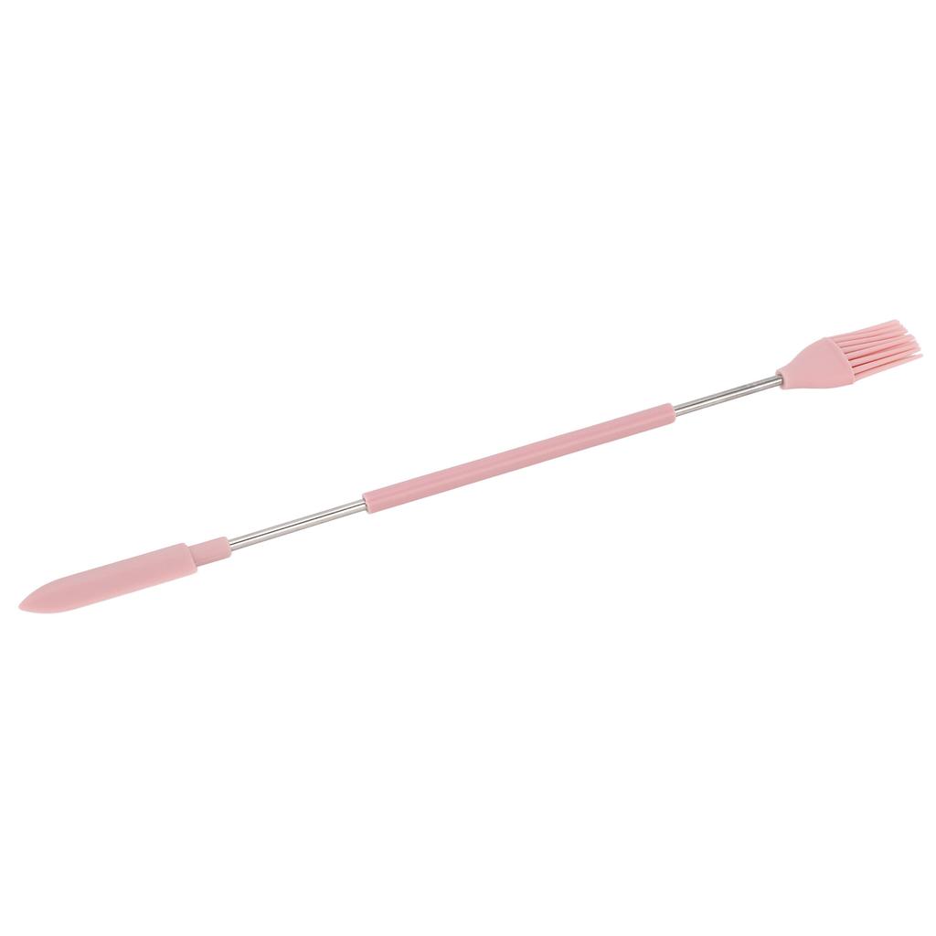 Teleskop-Silikonspatel Rosa Wiederverwendbarer Glas-Schaber Einziehbarer Mini-Make-up-Spatel Löffelset für Kosmetik