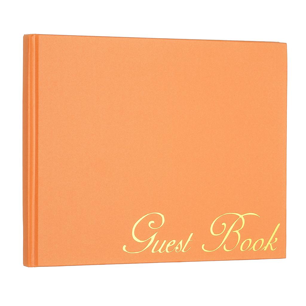 Elegant Guestbook 9x7" Offset Paper Wedding Guest Book Stylish Sign in Book with 50 Blank 120GSM Paper for Receptions Birthdays
