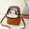 Chic Embroidered Quilted Crossbody Phone Bag For Women Versatile Shoulder Purse With Detachable Belt Premium Durable
