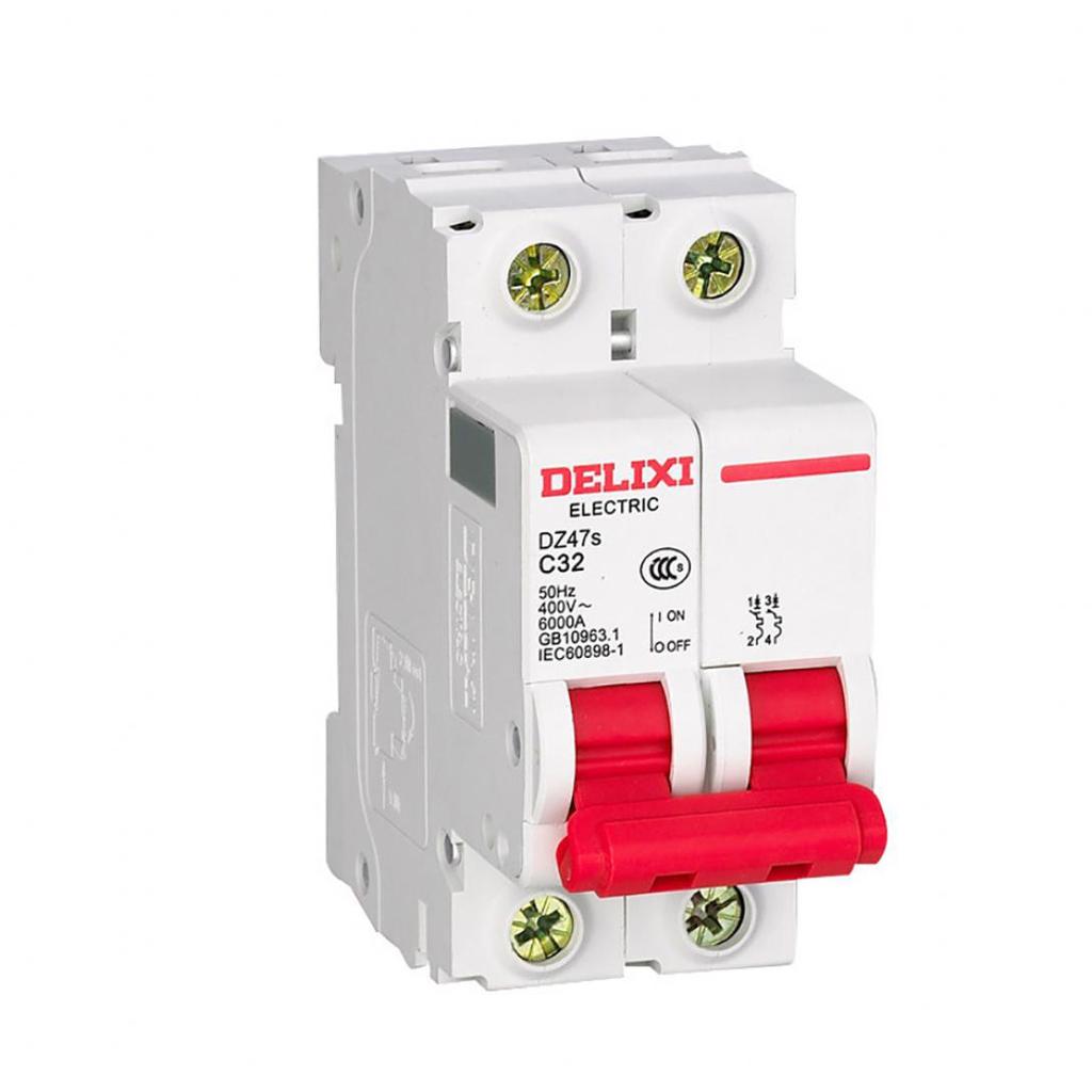 2P 2 Pole 32A 400V 6KA Miniature Circuit Breaker DC Air Switch PV Solar System
