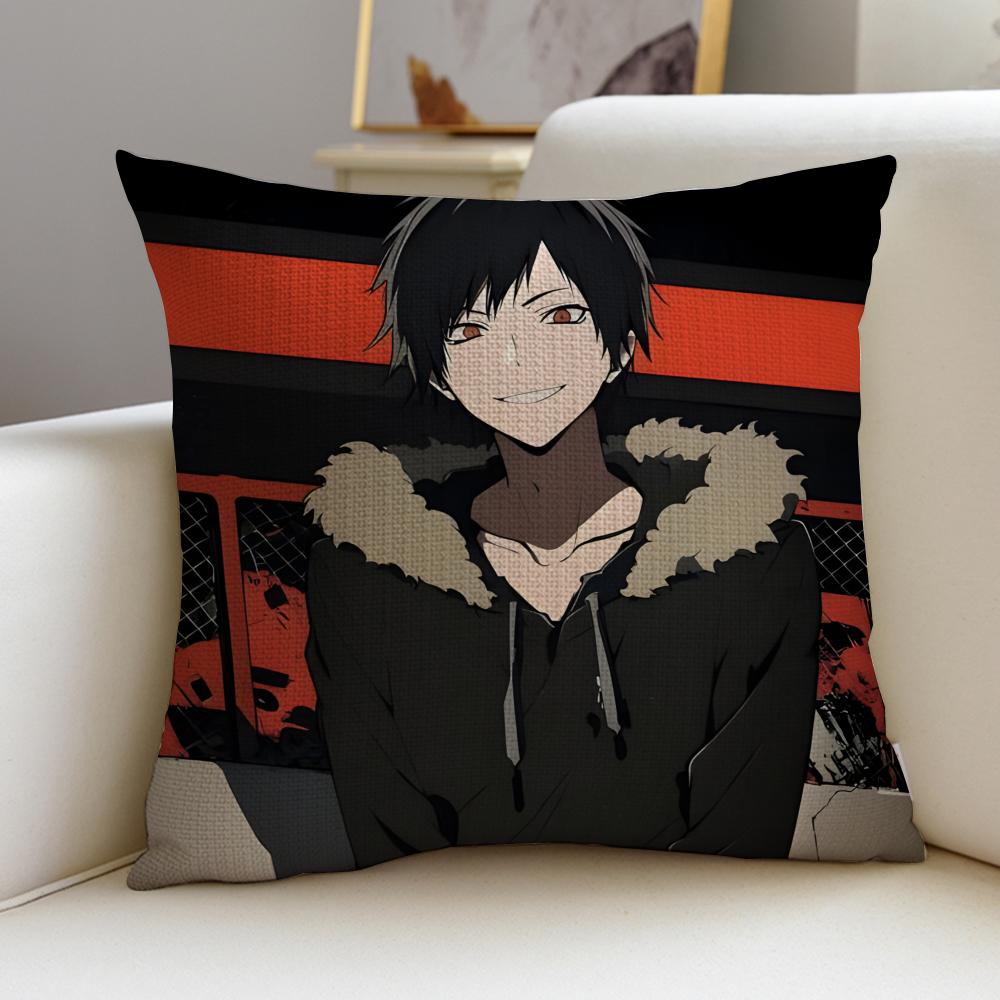 Thrilling DDurararaS Cushion Cover Breathable and skinfriendly linen pillowcase square removable and washable cushion