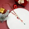 Christmas Themed OT Closure Necklace Feature Santa Charm Alloy Neck Jewelry Neckwear for Gifting and Daily Wear