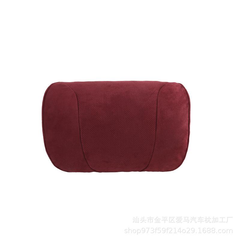 Curved Car Headrest with DuPont Bio-Cotton Neck and Lumbar Support Pillow for Maybach Seats