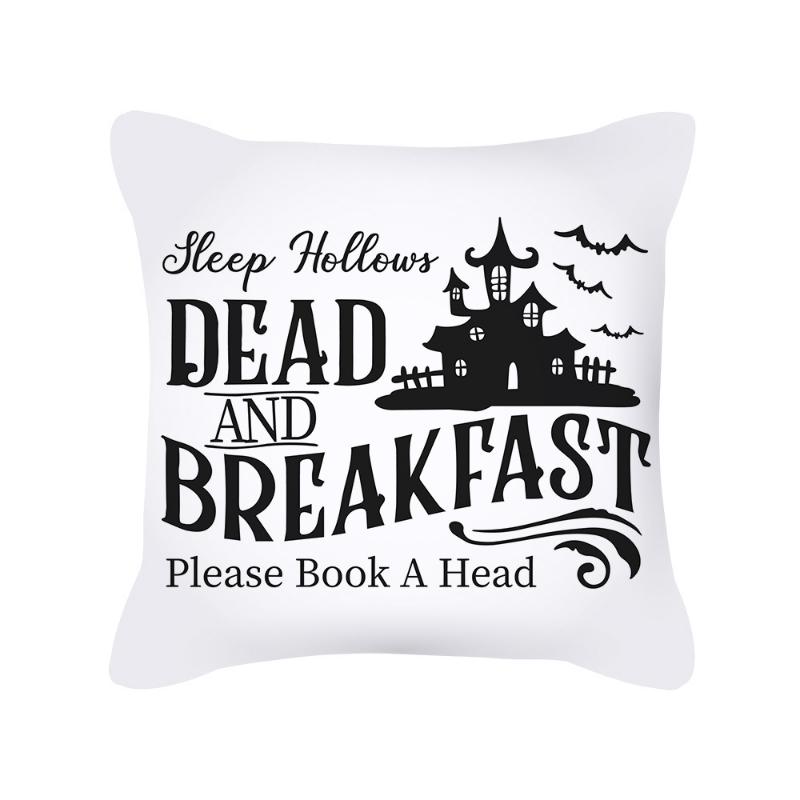 Halloween cartoon pumpkin moon bat house decoration pattern pillowcase bedroom living room sofa cinema car garden pillowcase