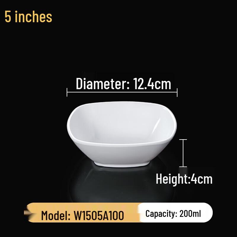 White Melamine Small Serving Bowls