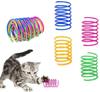 Interactive Cat Spiral Creative  To Kill Time and Keep Fit, Sturdy and Heavy Plastic for Swatting, Biting, Hunting Kitten Toys, Colorful, 4 Pcs