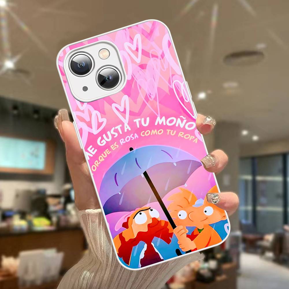 Hey A_Arnolds Cartoon For IPhone 14 13 12 Mini 11 Pro XS Max X XR 14 Plus Tempered Glass Cover