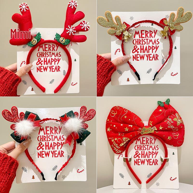 Mori Style Reindeer Antler Headband: Cute Christmas Hair Clip for Women & Kids