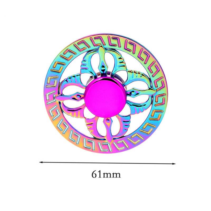 New Colorful Rainbow Alloy Fingertip Gyro Decompression Creativity Finger Spinners Hand Fidget Small Toys