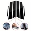 6Pcs Gloss Black Pillar Posts For Honda Civic Sedan 2006 2007 2008 2009 2010 2011 Window Decoration Cover Door Side Trim Sticker