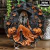Halloween Witch Vintage Metal Tin Sign Black Hat Pumpkin Wall Decor Gift