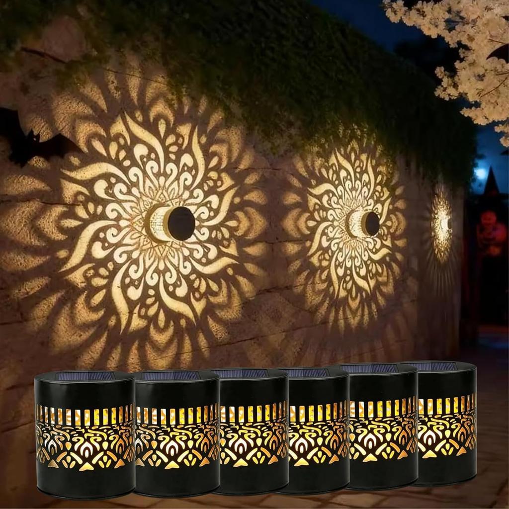 Solar Mandala Lights: Metal Solar Powered Waterproof Colorful Pattern Fence Lights - Decorative Garden Patio Backyard Yard Art Decor