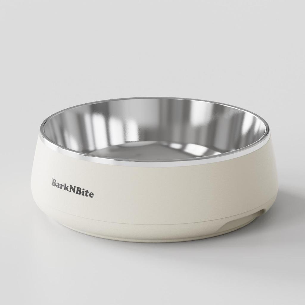 Lake Blue Anti-Tip Stainless Steel Dog Bowl for Medium & Large Pets with Slow Feeder