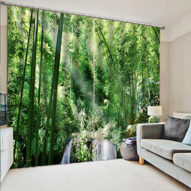 Cheap 3D Print Sunset Natural Scenery Island Stone Free Shipping 2 Pieces Window Curtain Living Room Bedroom Two Drape Decor