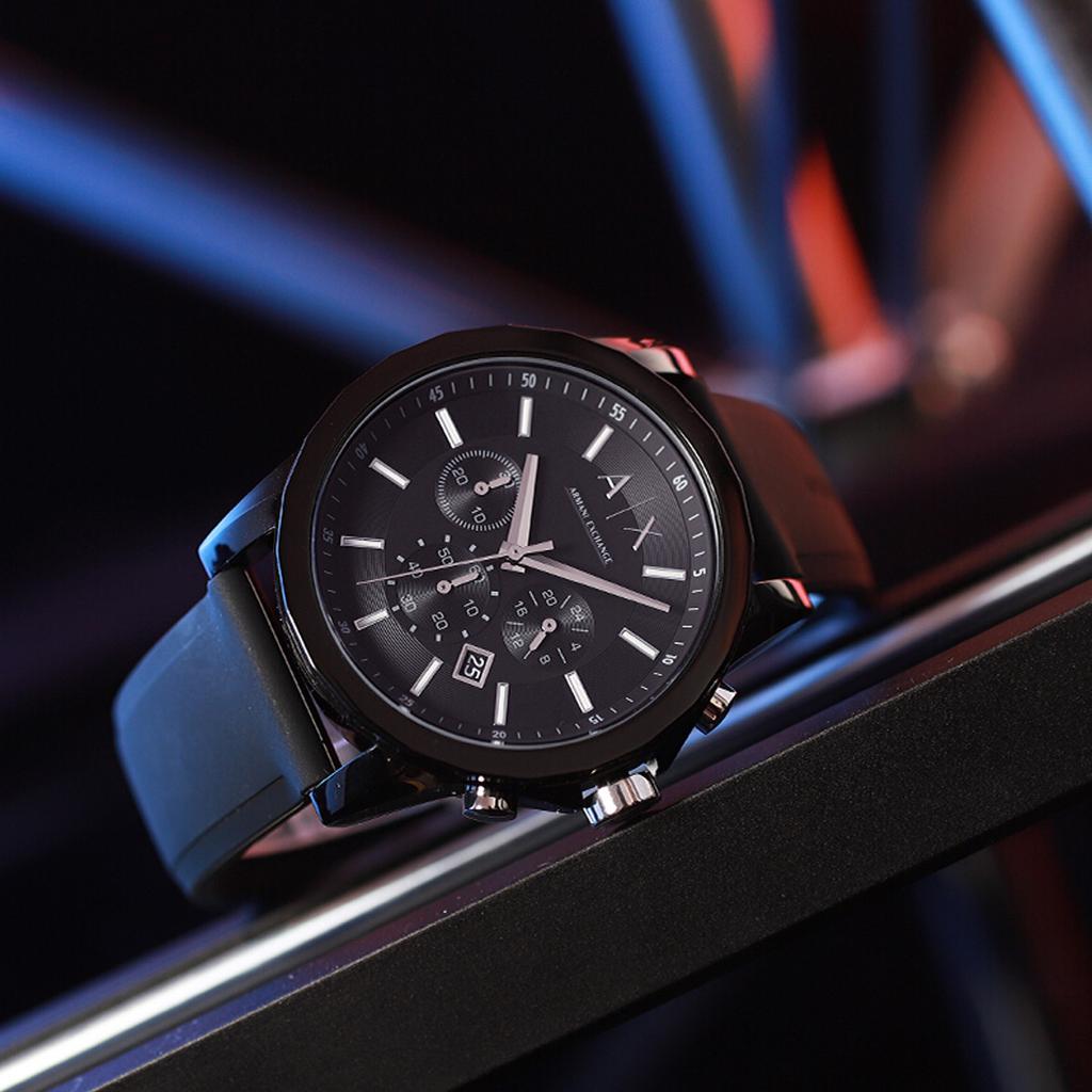 Armani Exchange AE Darth Vader Wrist Watch Quartz Movement Silicone Strap Black Dial Men's Watches AX1326
