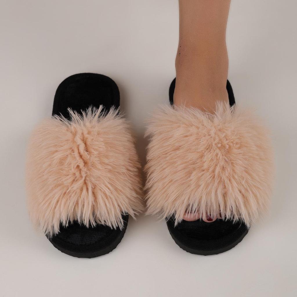 Women's Long Fur Indoor Cotton Slippers - New 2024 Spring & Autumn Style