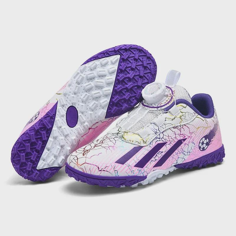 Kids' Low-Top Rotating Buckle Football Shoes for Boys and Girls