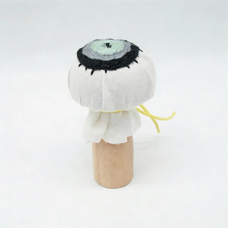 Eggs Shape Wood Mending Tool Wooden Darning Mushroom Set With Large Eye Needle and Colored Thread for Knitting Repair