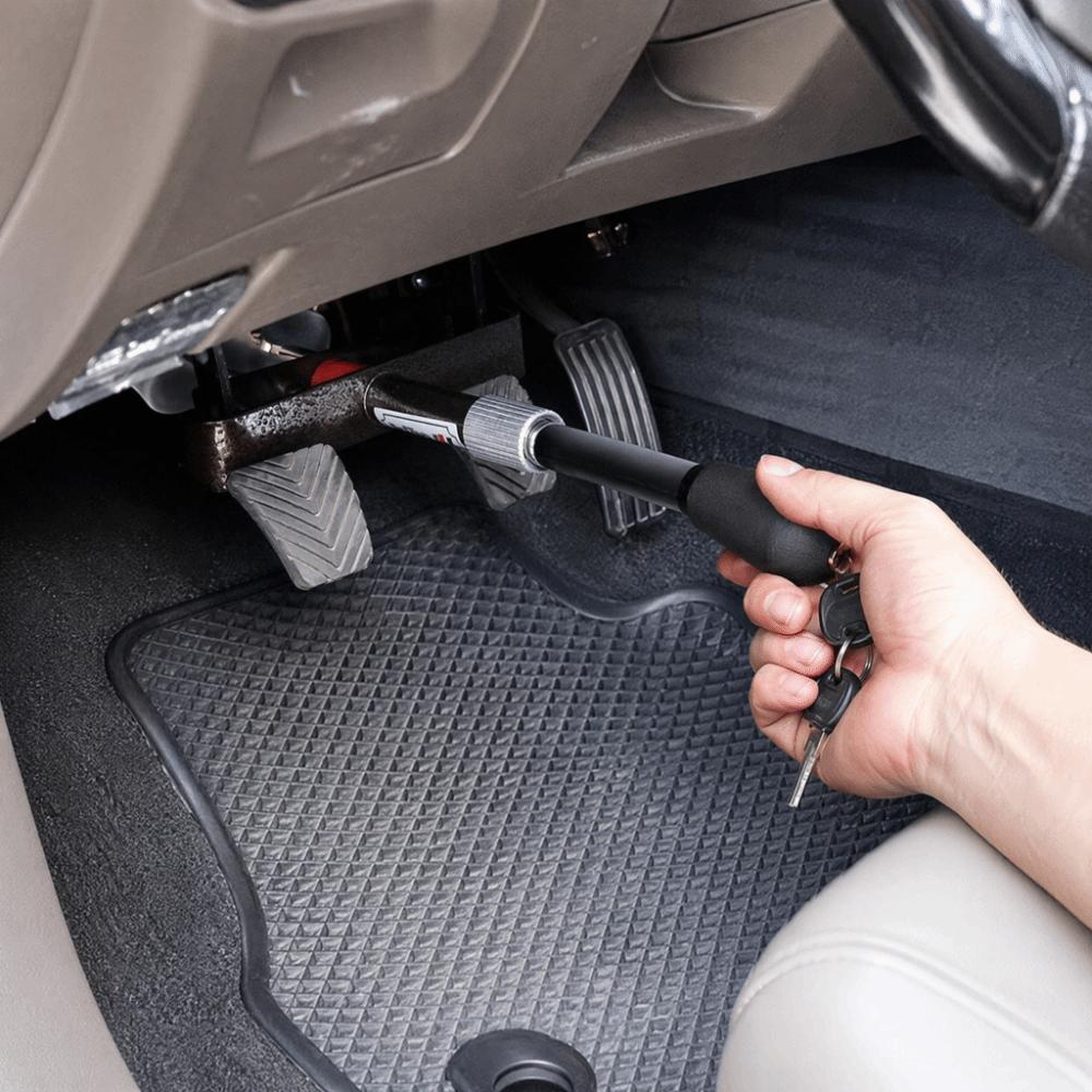 Stainless Brake Pedal Lock All-Metal Anti-Theft Lock Locking Tool Car Clutch Lock Safety