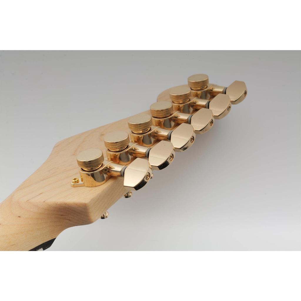 Musiclily Pro 6-Piece Locking Tuners for Strat/Telecaster Electric Guitars, Gold