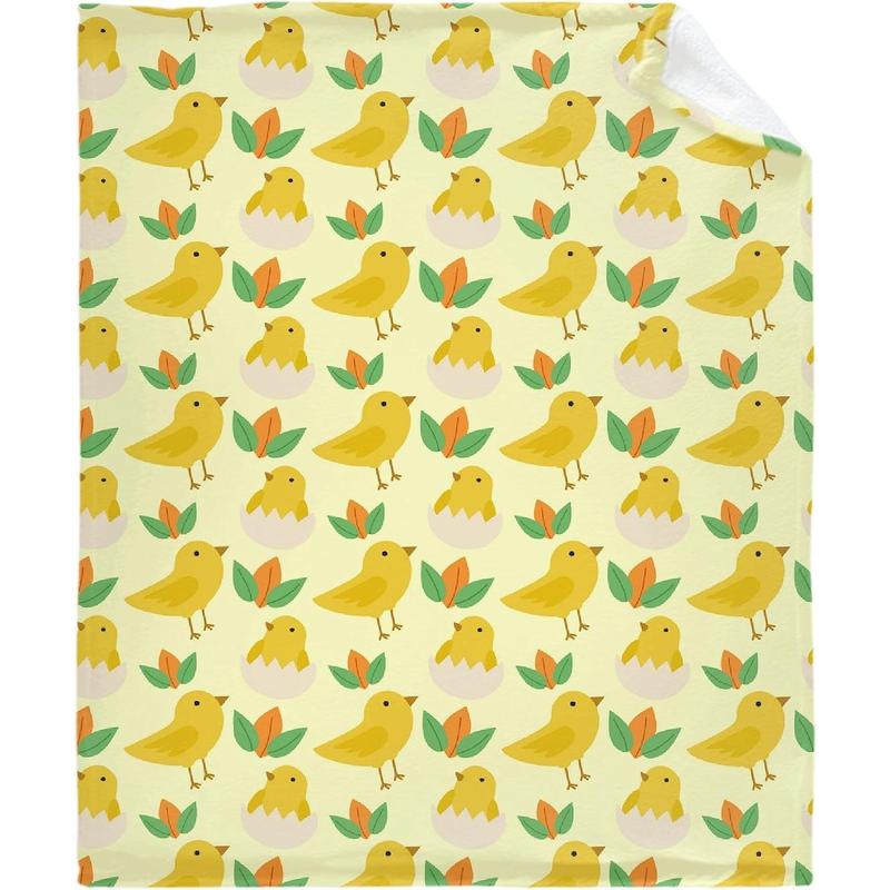 Watercolor Chicken Throw Blanket is Super Soft and Warm The Lightweight Flannel Blanket is for All-Season Use Custom blankets Size: 75*100cm, Weight: 230 GSM