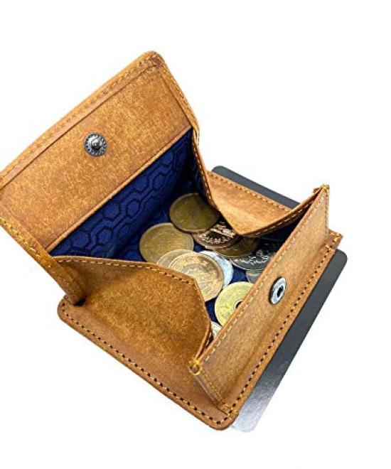 Sotto Pueblo Leather Card & Money Holder, Genuine Leather, Dark Brown, so-z-0253