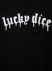 Men's Black Lucky Dice Gothic Lucky M Short Sleeve Boxy T-Shirt