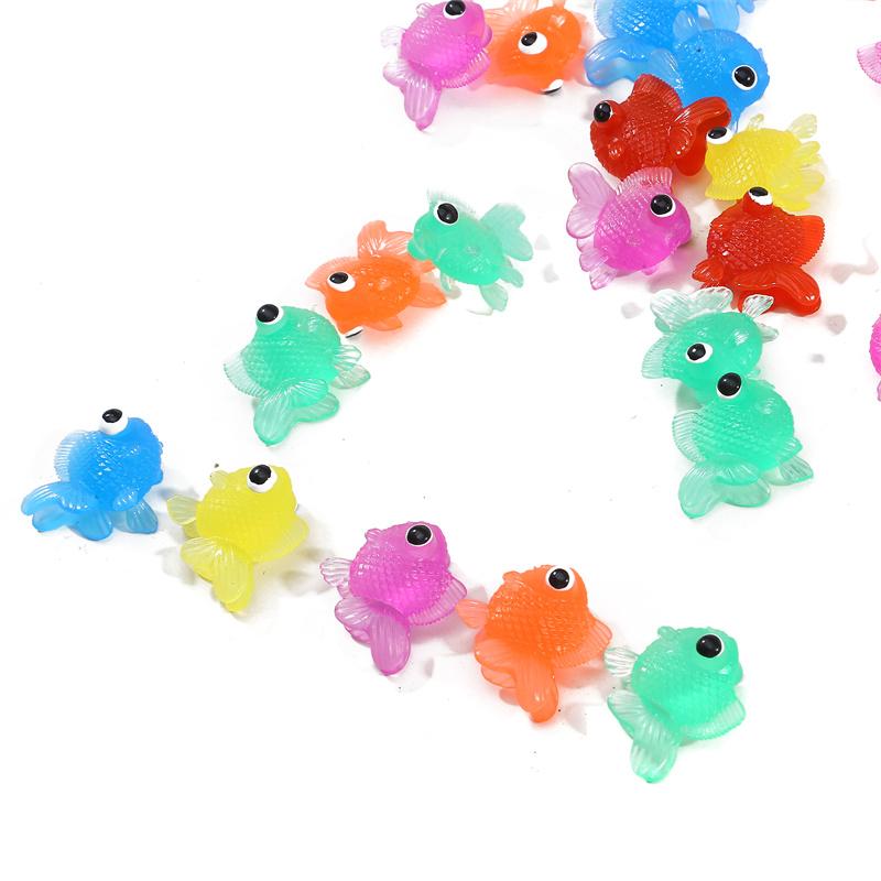 Colorful Simulation Goldfish Model Soft Rubber Gold Fish Small Goldfish Kids Toy Plastic Goldfish Gift Toys For Kids