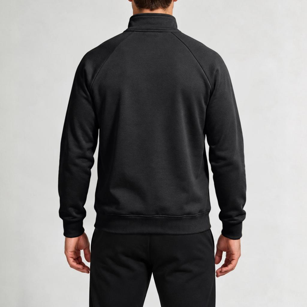 Men's Fall Winter Zip-Up Sweatshirt with Stand Collar, Casual Cardigan Jacket for Everyday Wear