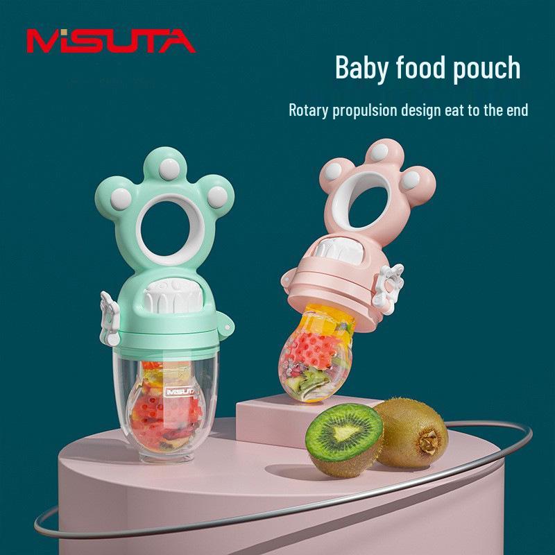 MISUTA Silicone Baby Teether Fruit & Veggie Feeder Stick