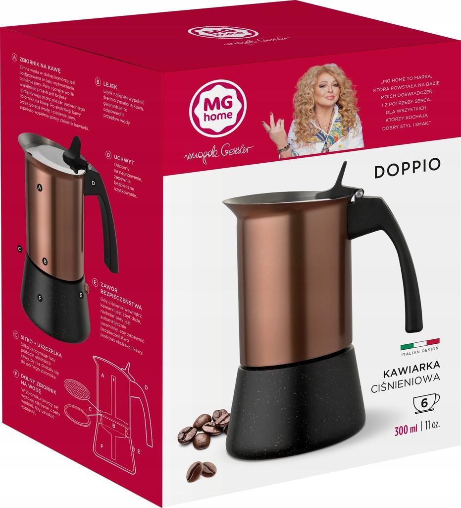Krups doppio Pressure Coffee Maker 300ml Gray